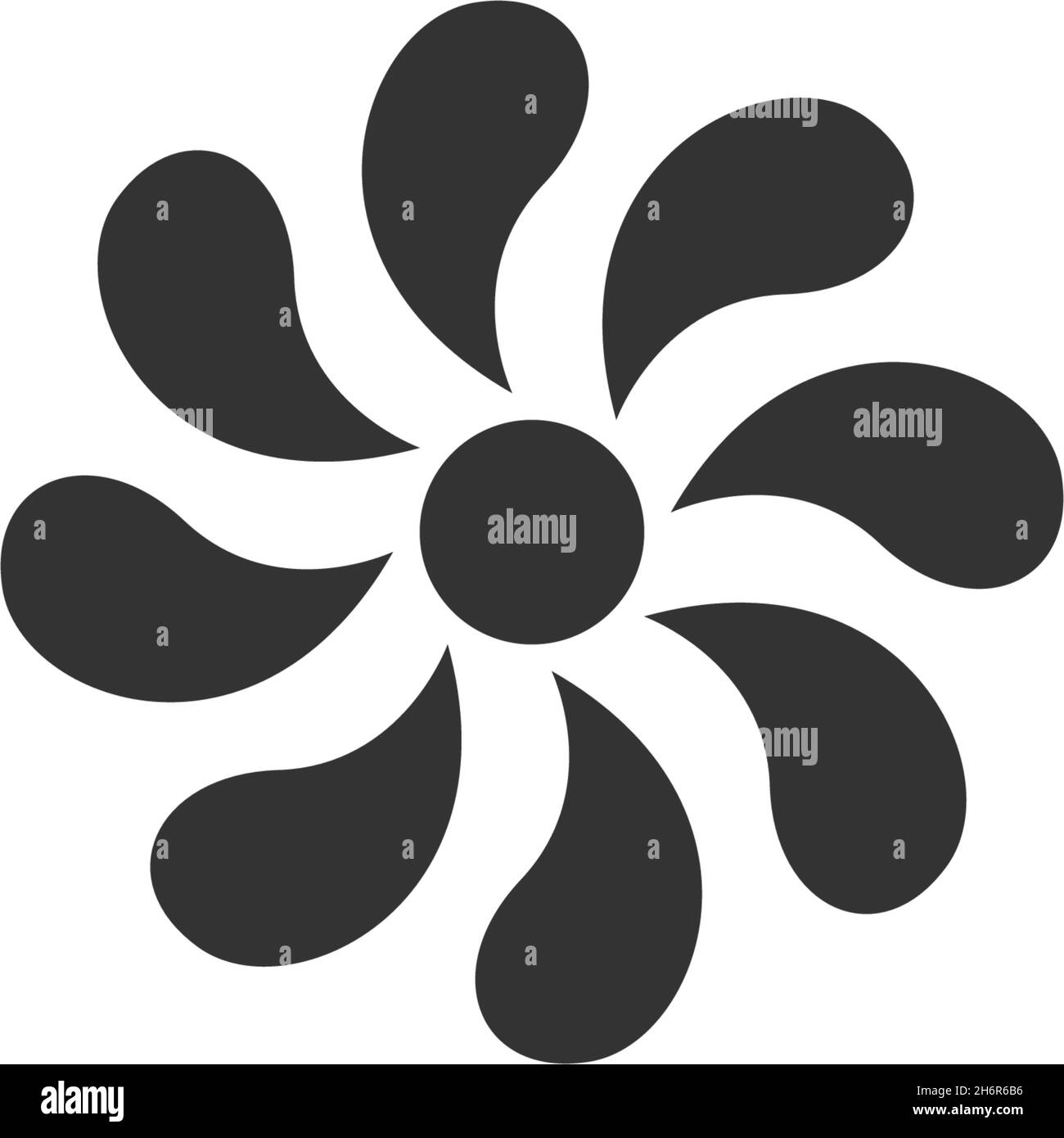 Vettore modello piatto con logo PROPELLER Icon Illustrazione Vettoriale
