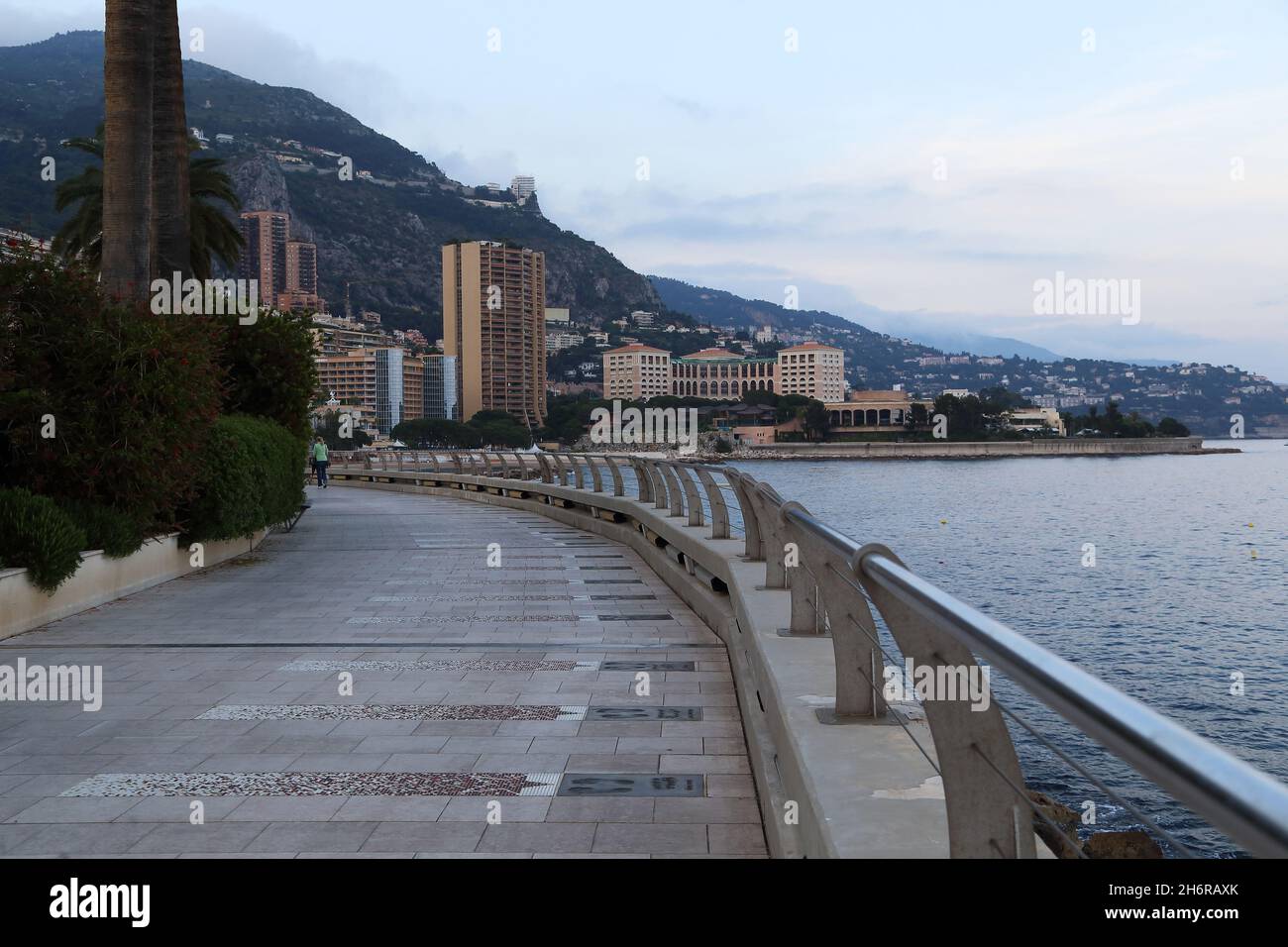 Questo è il molo di Monte Carlo che ha costruito la Walk of Fame famosi giocatori con impronte di piedi e autografi 19 maggio 2015 a Monaco, Monaco. Foto Stock