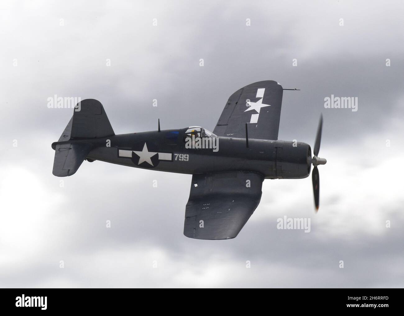 Chance Vought F4U Corsair Flyby al MCAS Miramar Air Show Foto Stock