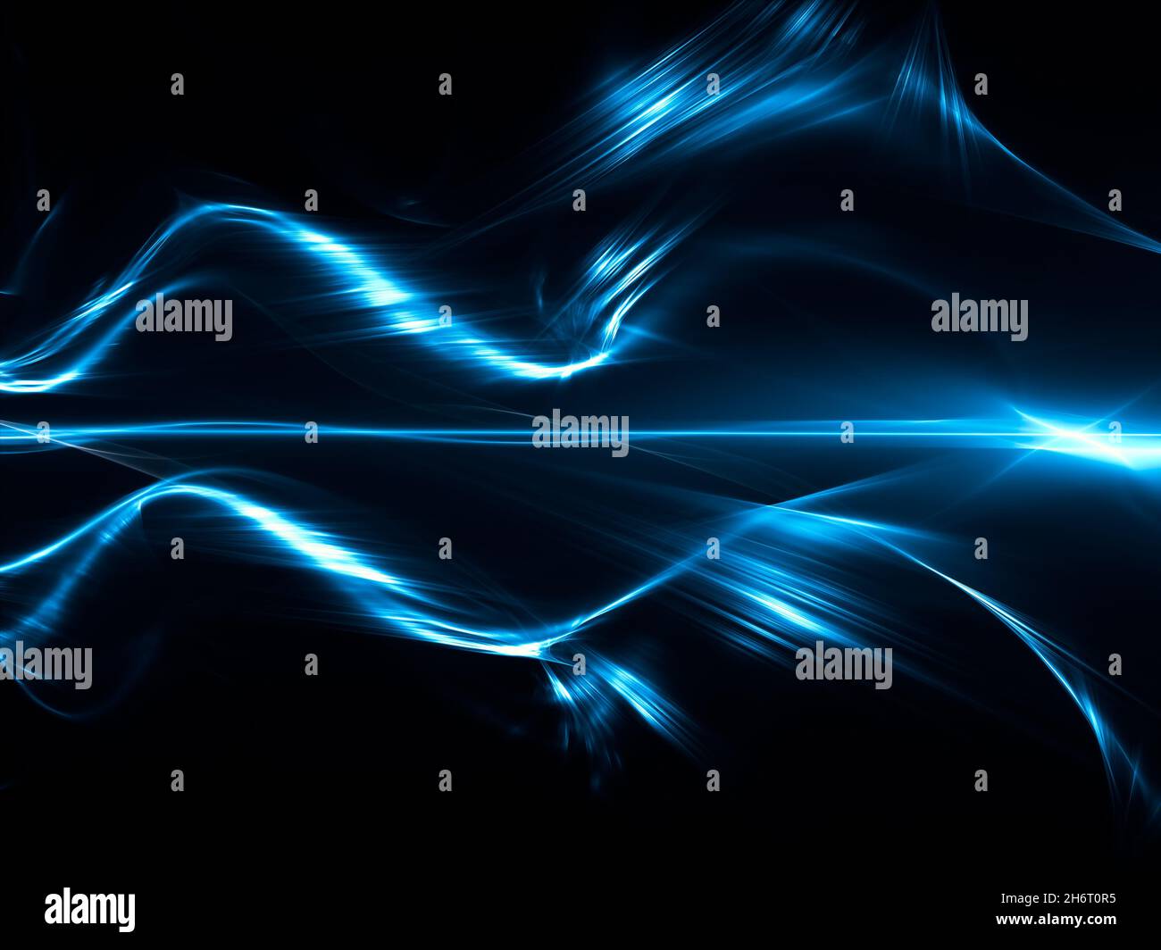 Sfondo ondulato sfocato con effetti di luce - illustrazione generata dal computer Foto Stock