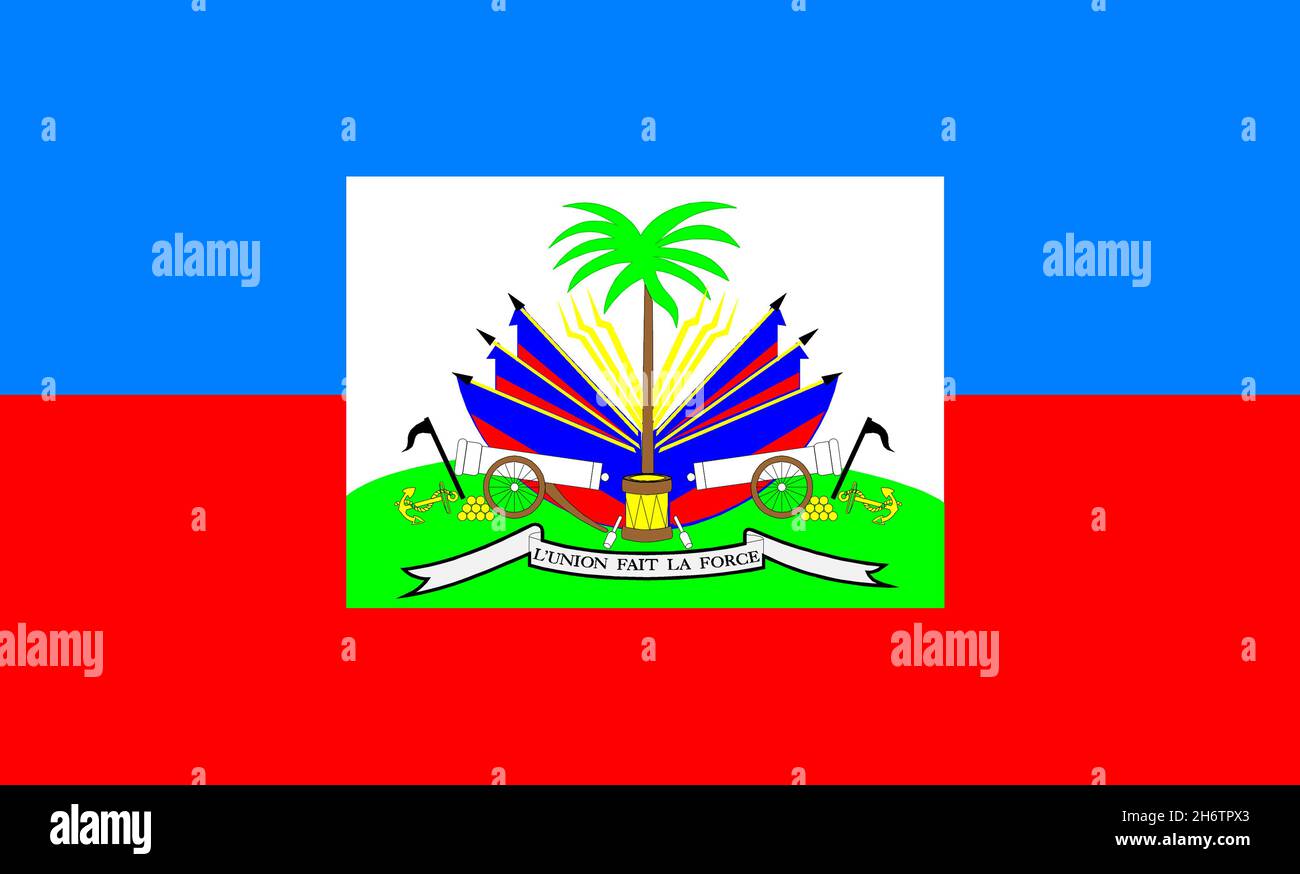 Fahne von Haiti Foto Stock
