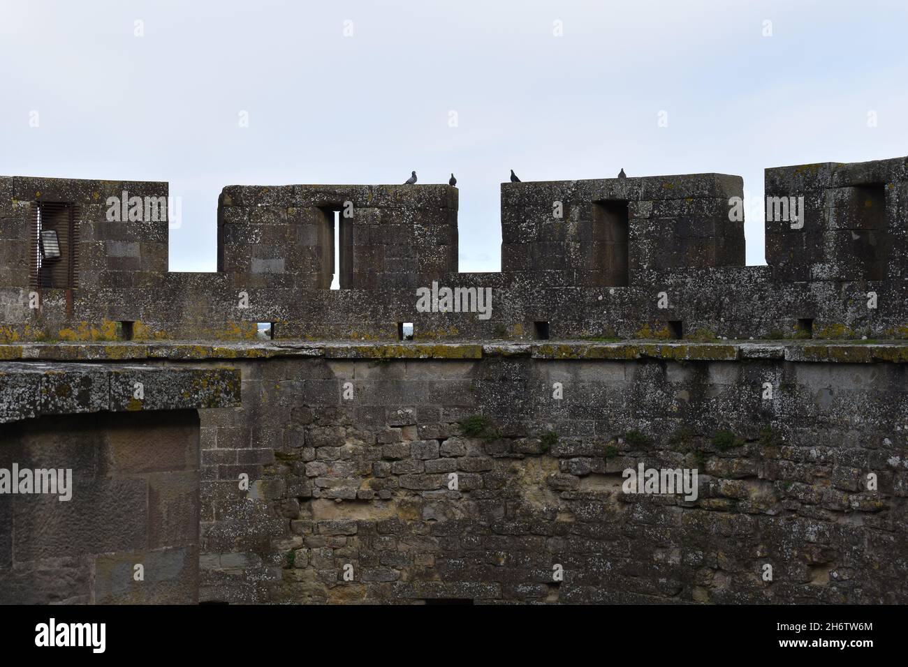Castello medievale a Carcassonne, Sud della Francia, Unesco Europa Foto Stock