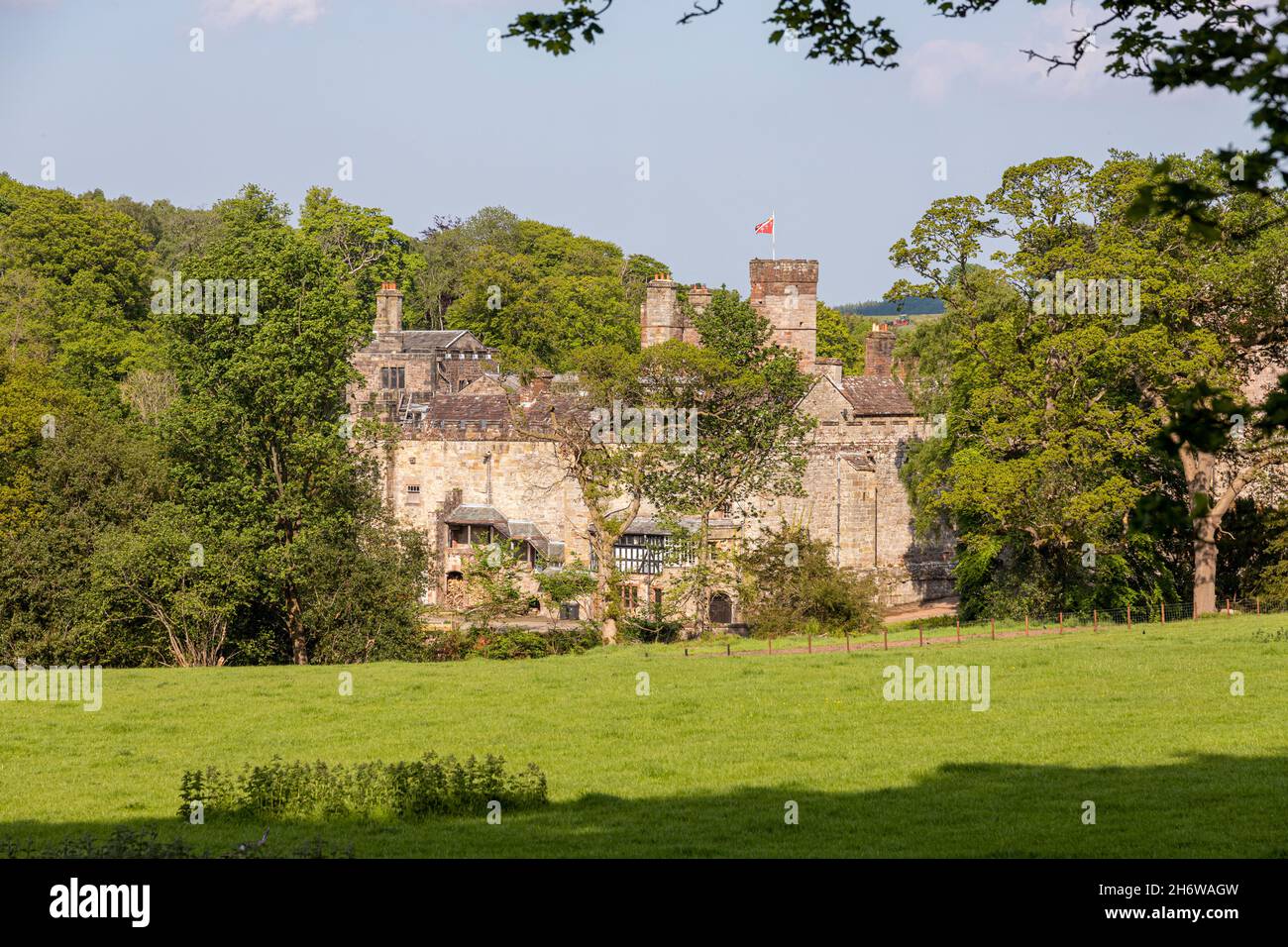 Castello di Naworth, risalente al 1335, vicino a Brampton, Cumbria UK Foto Stock