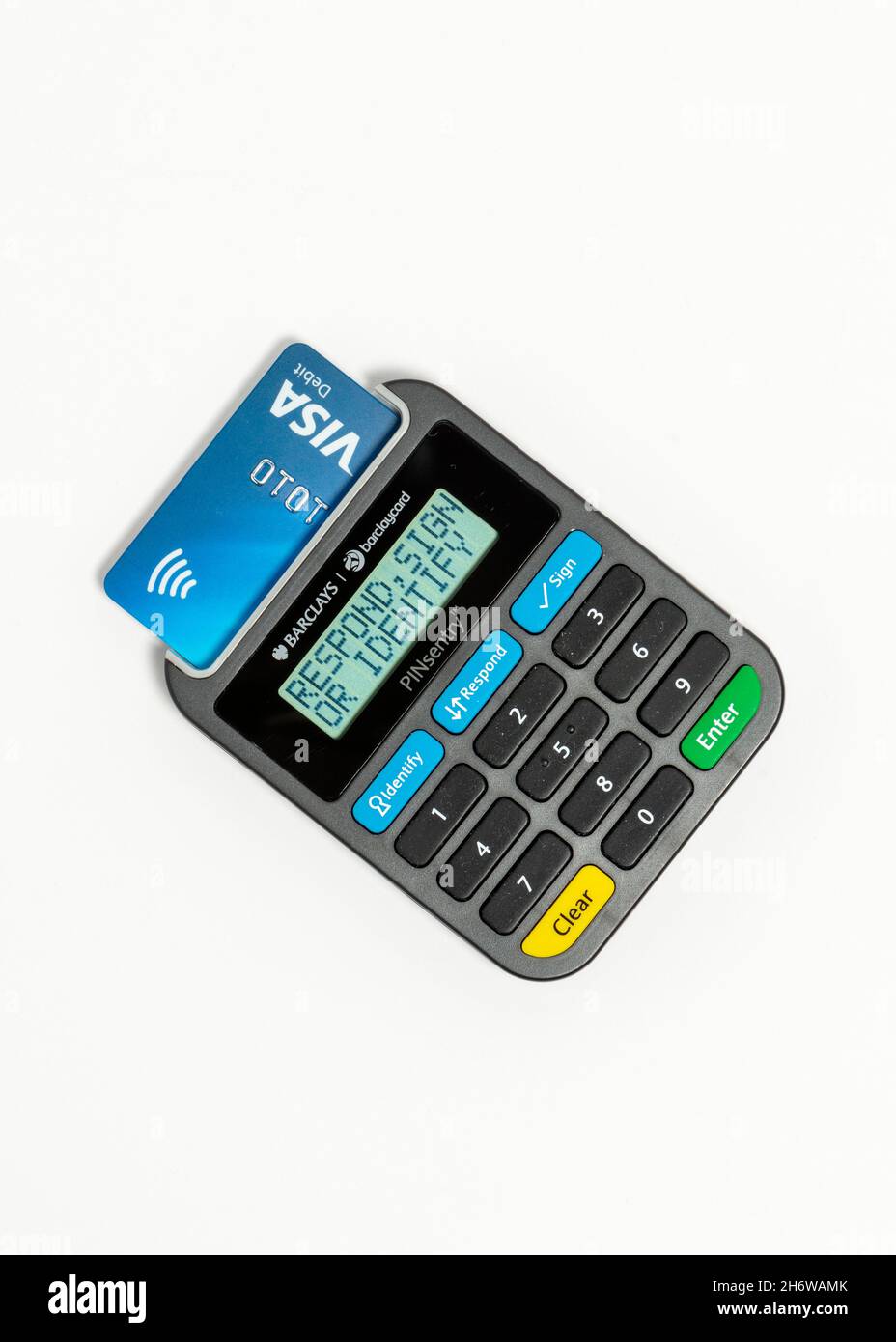 Barclays Pinsentry card reader dispositivo Foto Stock