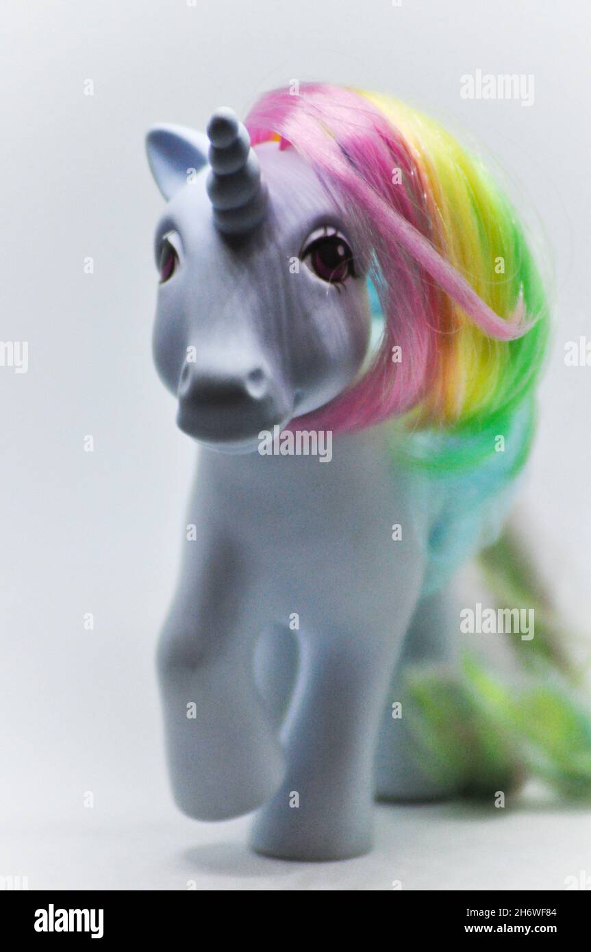 Figurine of Moonstone from the Rainbow My Little Pony (1983) di Hasbro Foto Stock