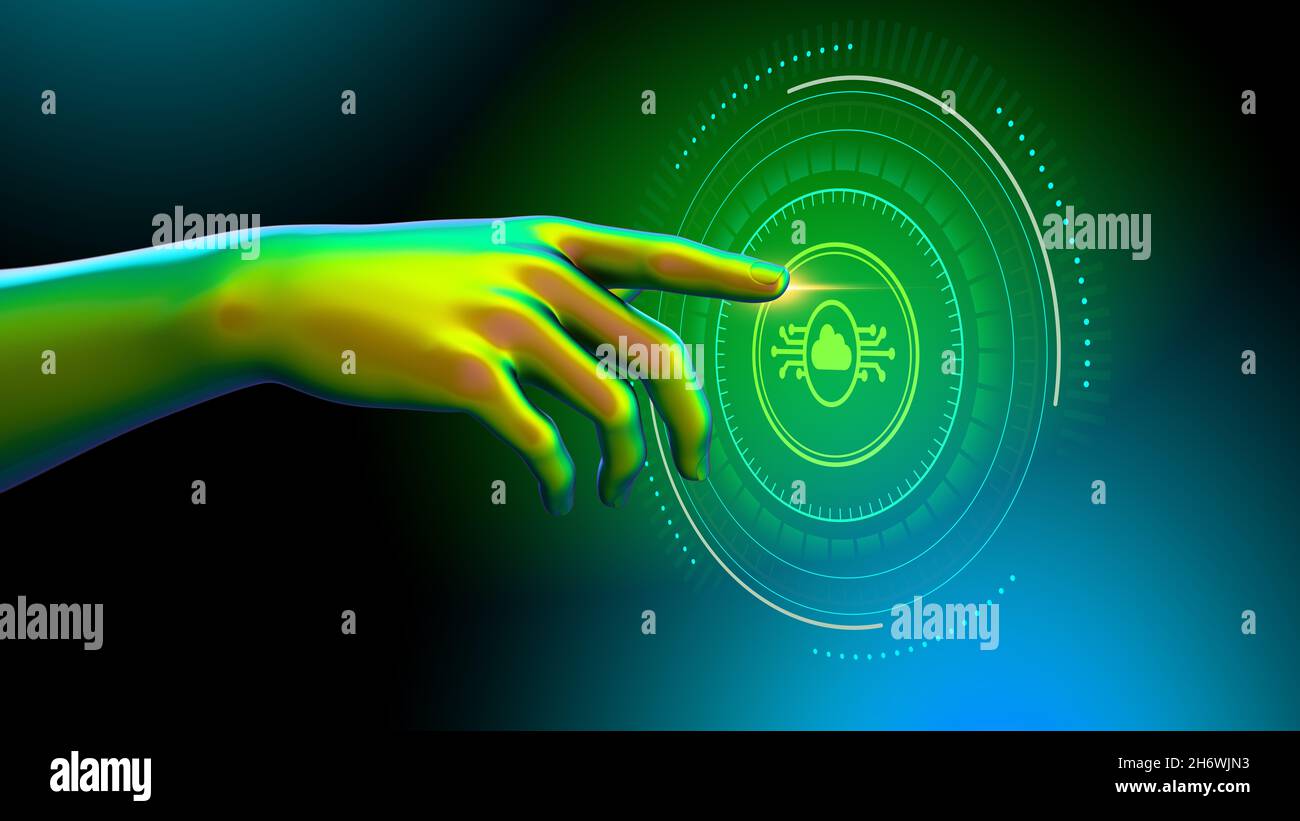 Il cloud computing Foto Stock