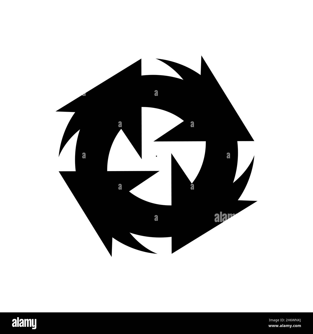 Icona ventola piatta. Simbolo di sfondo del poster dell'energia eolica di stile semplice. Elemento di design del logo. Stampa T-shirt. Vettore per adesivo. Illustrazione Vettoriale