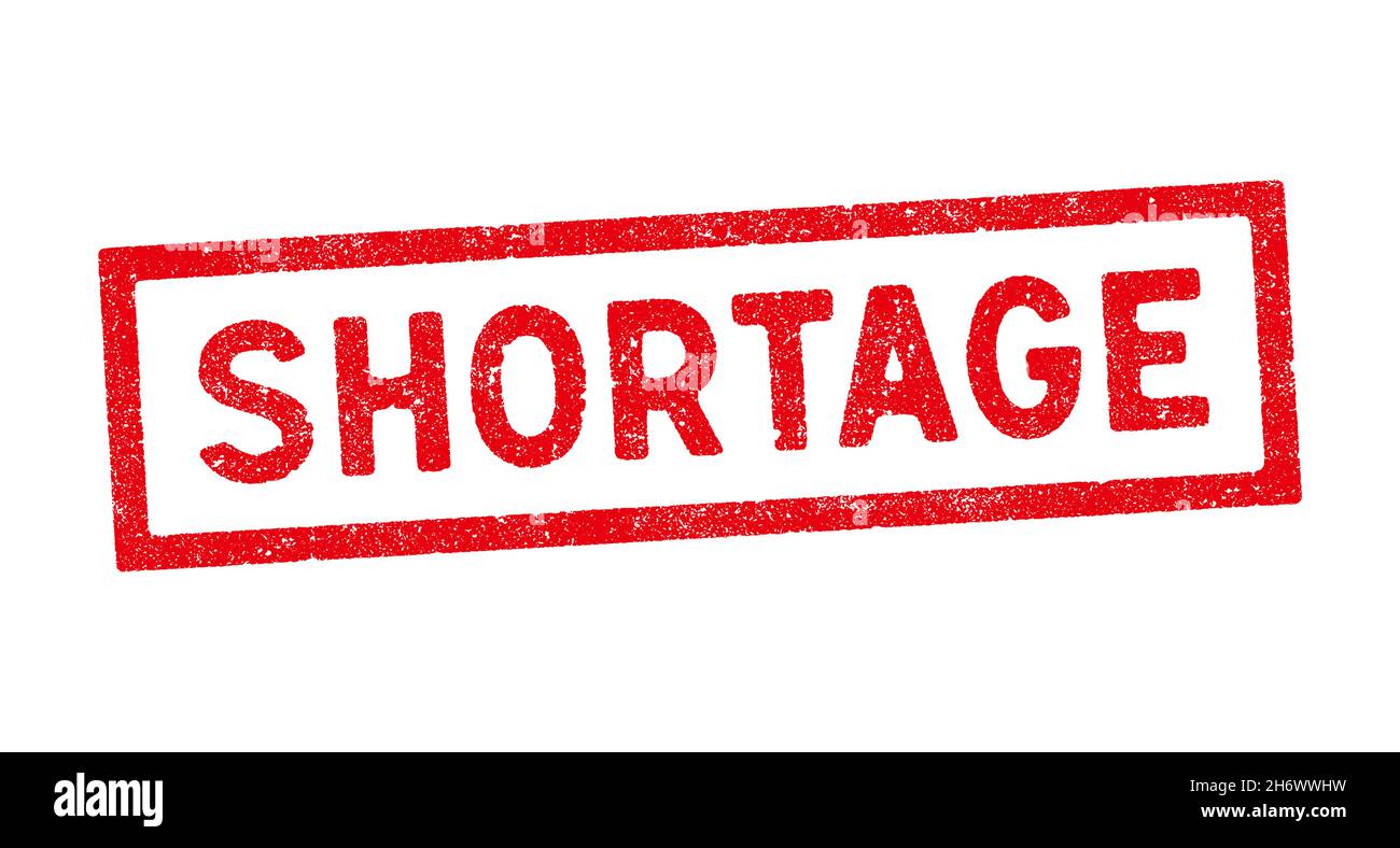 Illustrazione vettoriale della parola mancanza in inchiostro rosso timbro Illustrazione Vettoriale