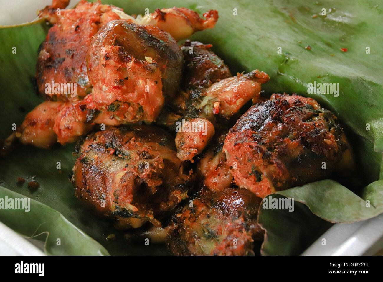 Primo piano di Kang KEP Baob o Rane ripiene, un tradizionale Khmer Food Foto Stock