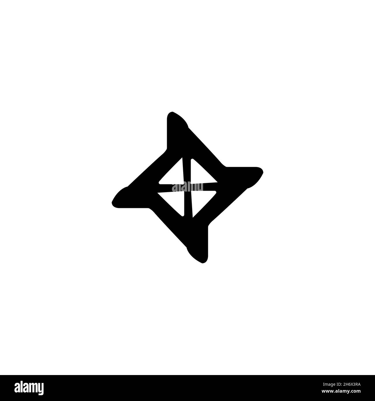 Icona ventola piatta. Simbolo di sfondo del poster dell'energia eolica di stile semplice. Elemento di design del logo. Stampa T-shirt. Vettore per adesivo. Illustrazione Vettoriale