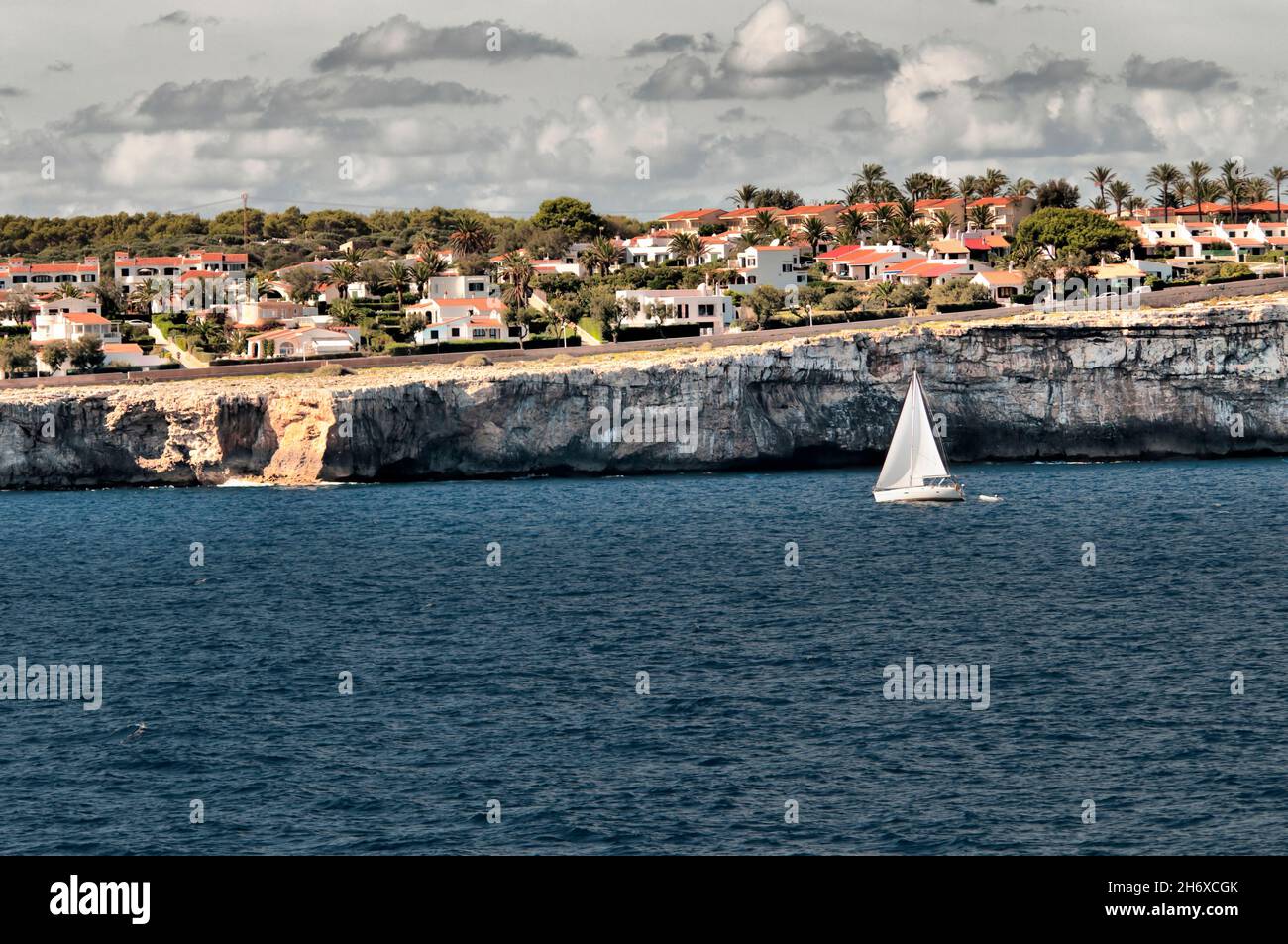 Paesaggio costiero di Minorca - Isole Baleari - Spagna. Foto Stock