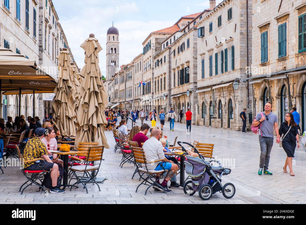 Stradun, Grad, città vecchia, Dubrovnik, Croazia Foto Stock