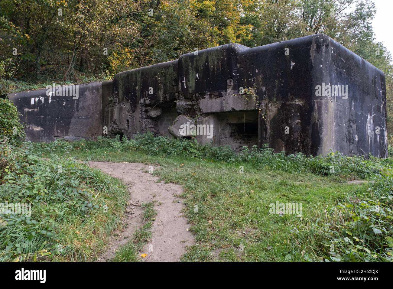 Eben-Emael, Belgio - 30 ottobre 2021. Il Forte Eben-Emael era una delle più grandi fortificazioni d'Europa. Un immenso complesso sotterraneo. Limburg, Provincial Foto Stock