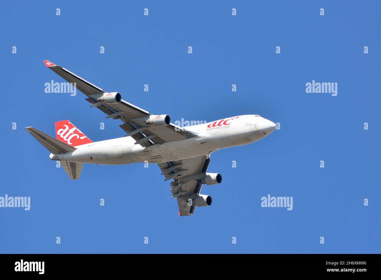 AerocTranscargo (è una compagnia aerea di carico con sede nell'aeroporto internazionale di Chișinău, Moldavia), Boeing 747-412 Foto Stock