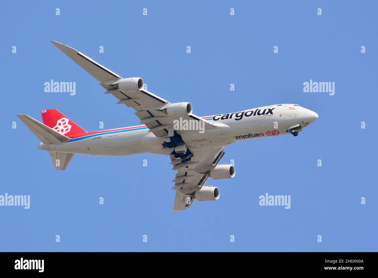 Cargolux (è una compagnia aerea cargo con bandiera lussemburghese), Boeing 747-800 Foto Stock