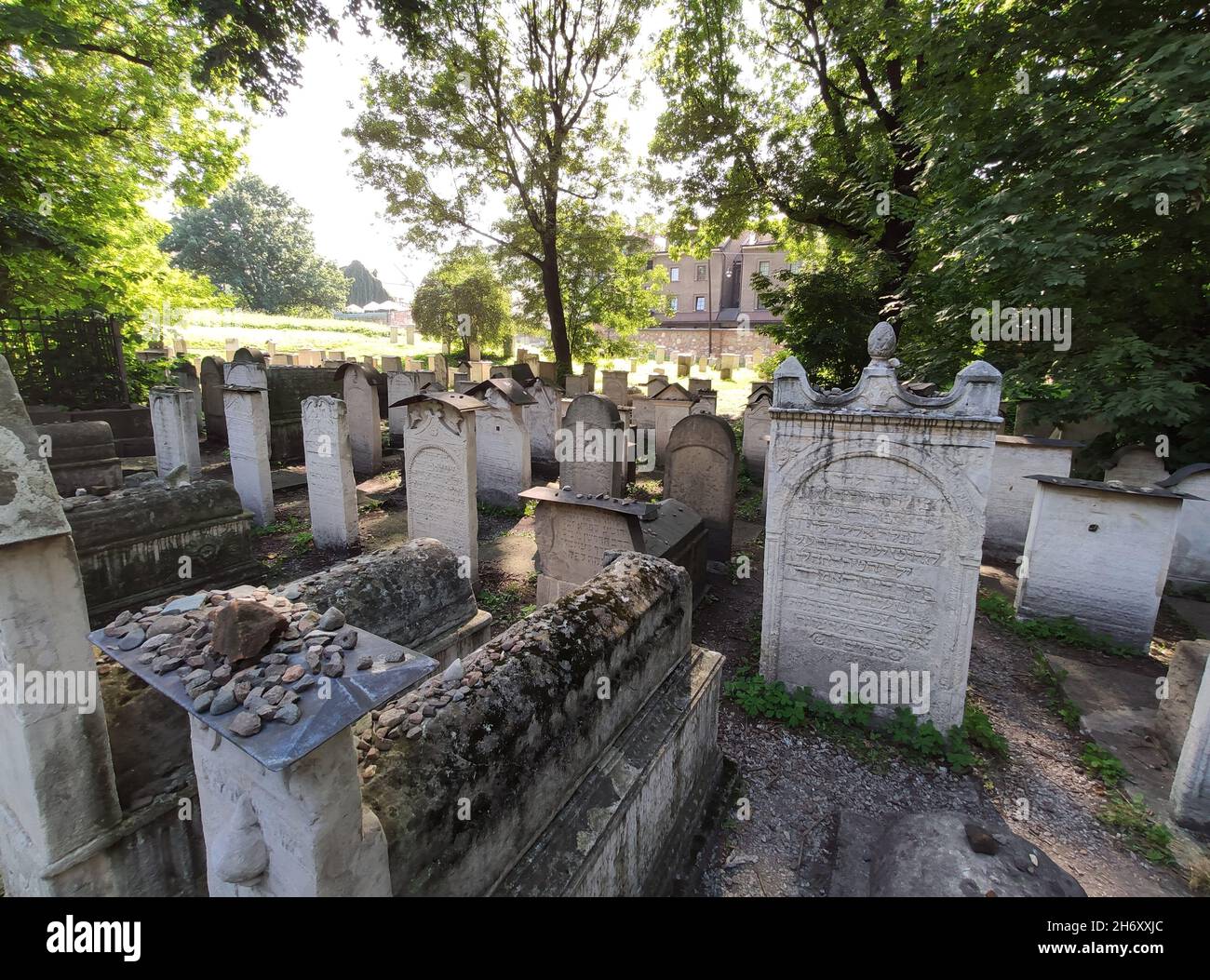 Cracovia, cimitero ebraico Foto Stock