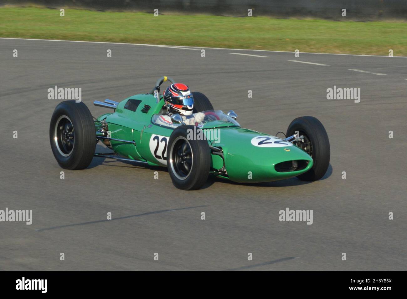 F1 1962 Lotus 24 Climax di Stephan Jostbl Goodwood Revival Set 2021 Foto Stock