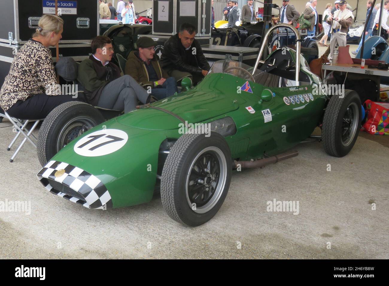 Stephane Rey's #17 Formula Junior 1960 Scorpion Ford al Goodwood Revival 19 settembre 2021 Foto Stock