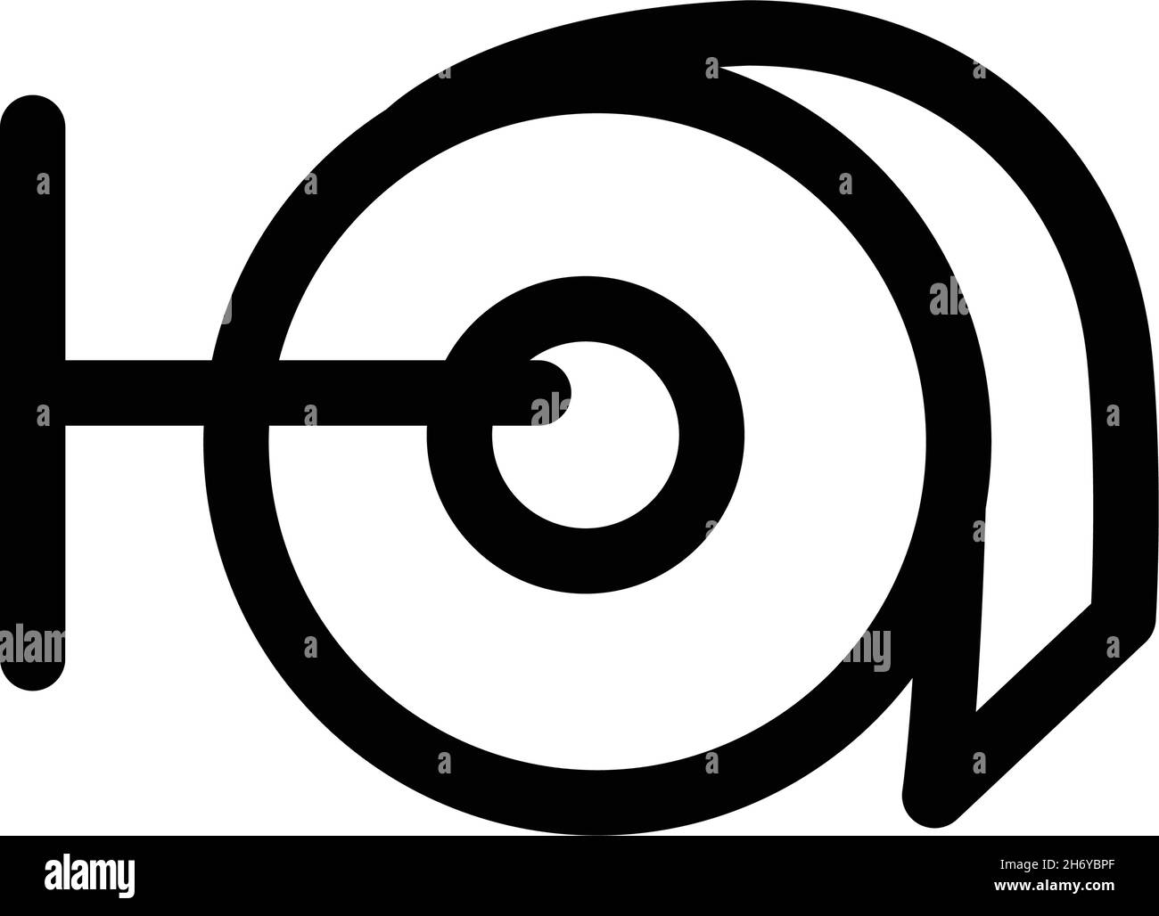 Icona della linea del rotolo di carta igienica. Insegna lineare per concetto mobile e web design. Icona vettoriale del profilo igienico della toilette. Simbolo, illustrazione del logo. VECTO Illustrazione Vettoriale