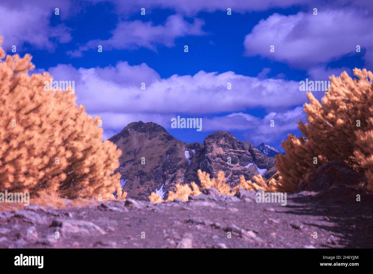 Montagne di Tatra a infrarossi Foto Stock