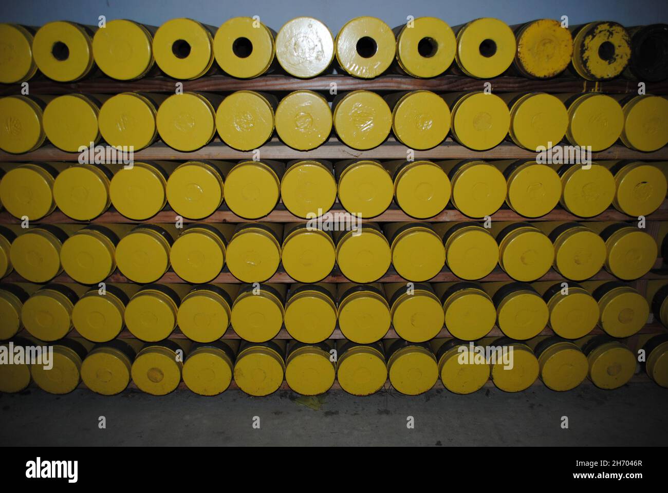 Vecchi missili della seconda guerra mondiale Foto Stock