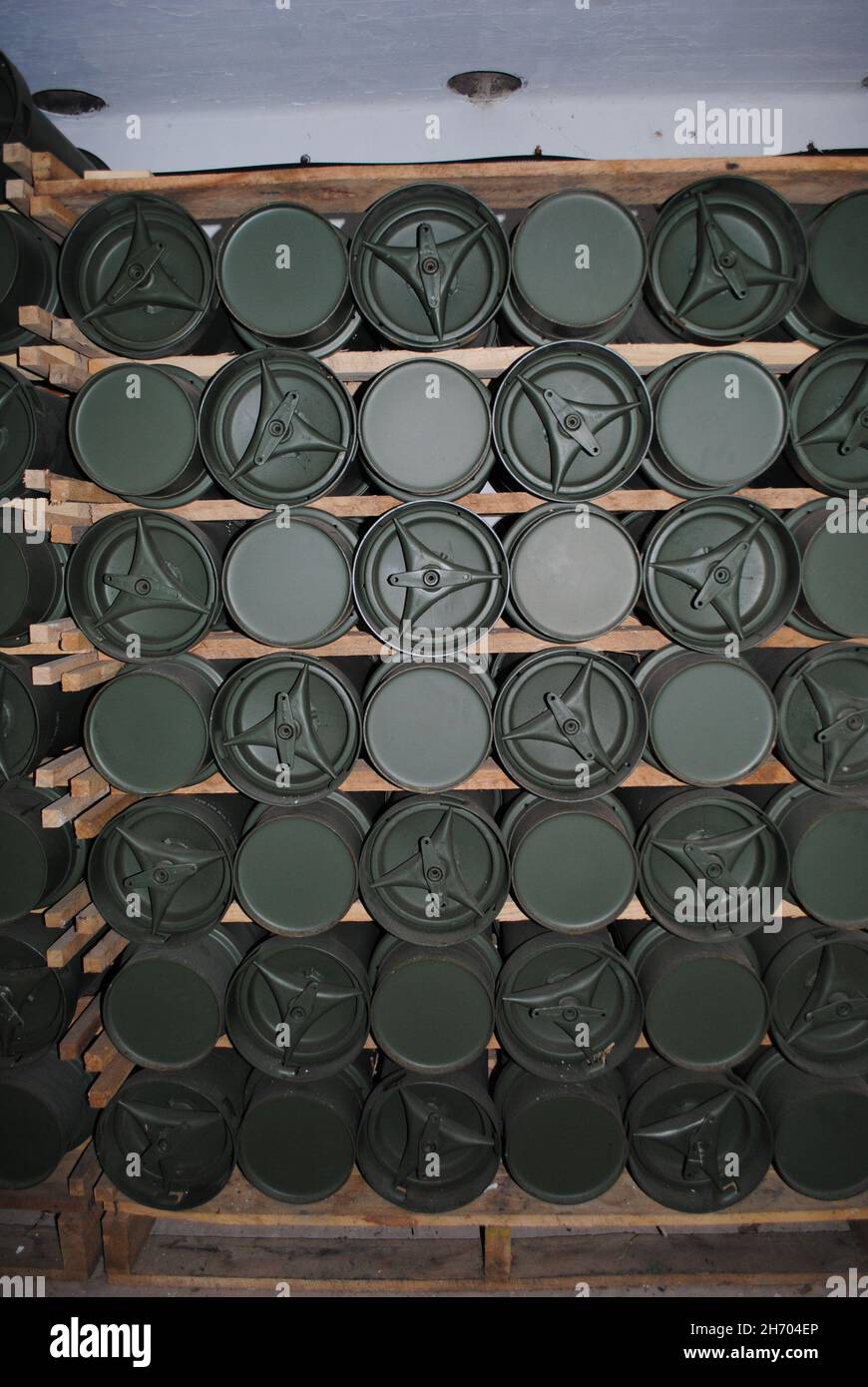 Vecchi missili della seconda guerra mondiale Foto Stock