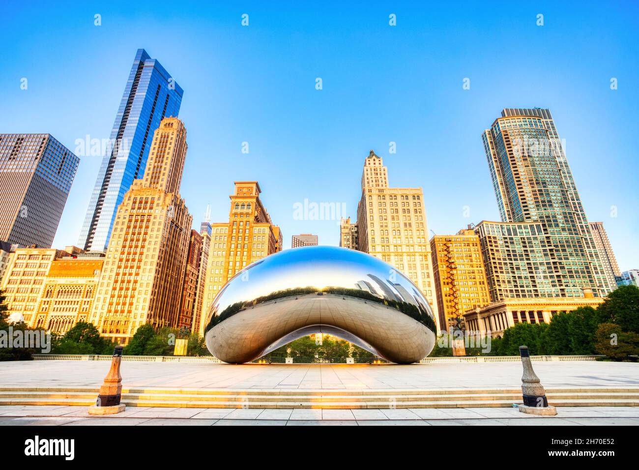 Cloud Gate nel Millennium Park, Chicago Foto Stock