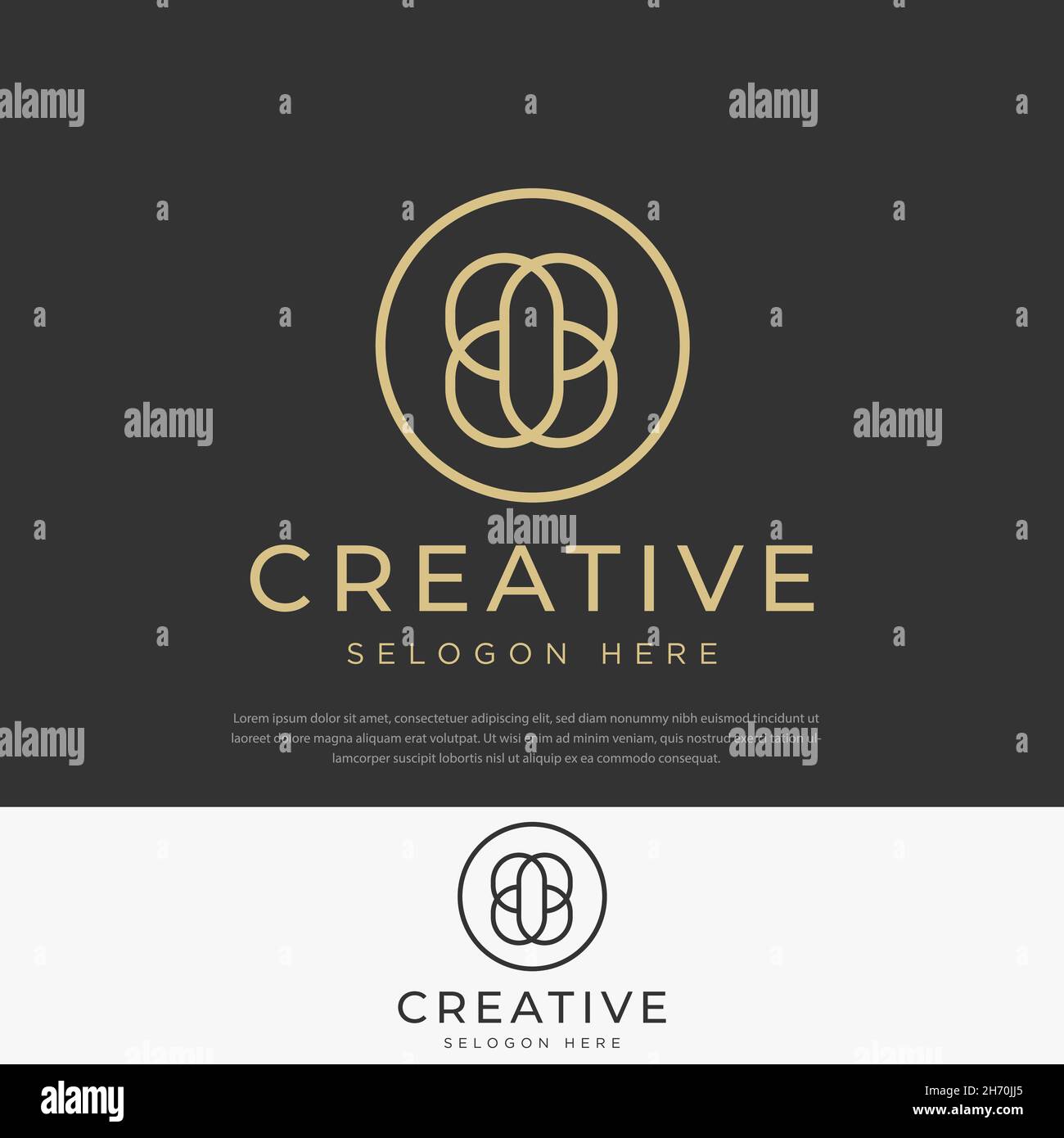 Logo astratto elegante universale creativo premium elegante simbolo vettore ultimo b Illustrazione Vettoriale