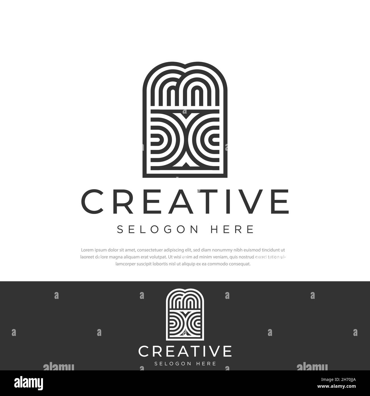 Logo finestra unico Premium. Bello finestra icona design per immobiliare business.templates, simboli, illustrazioni, logo business Illustrazione Vettoriale