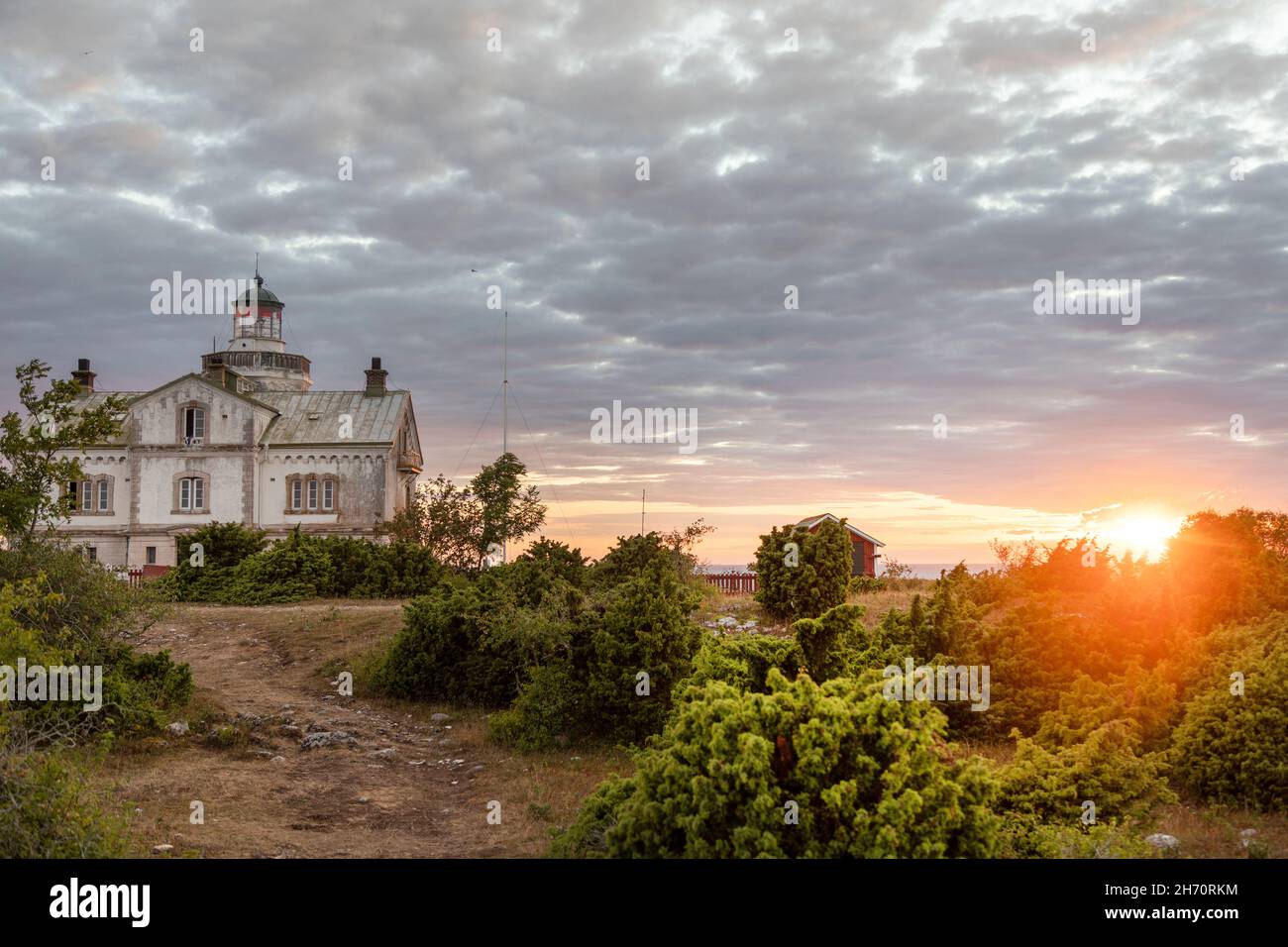 Vecchio edificio storico al tramonto Foto Stock