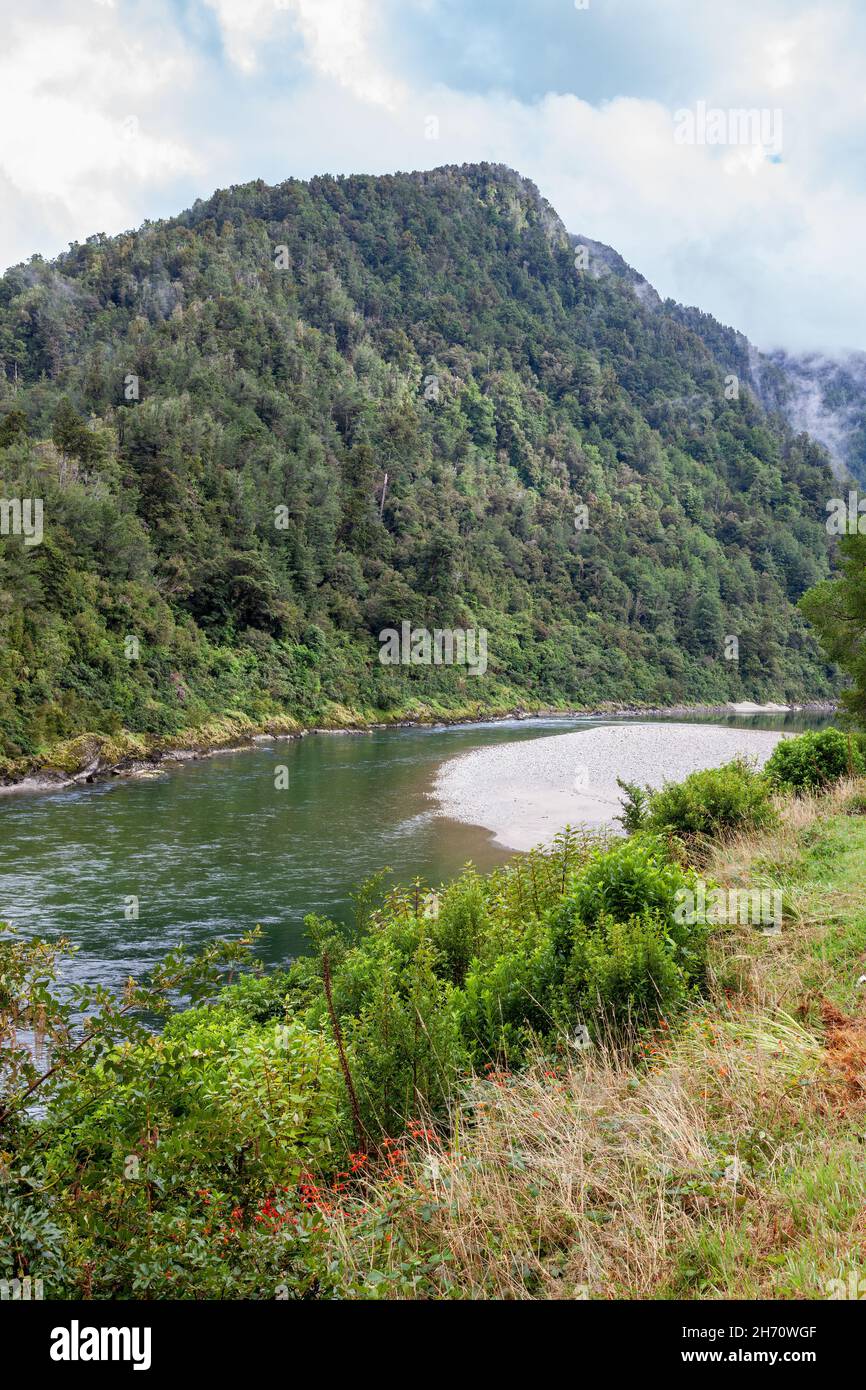 Vista della Valle del Fiume Buller in Nuova Zelanda Foto Stock
