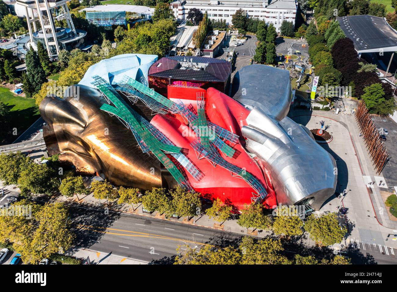 Museum of Pop Culture o MoPOP, Frank Gehry, Seattle, Washington, USA Foto Stock