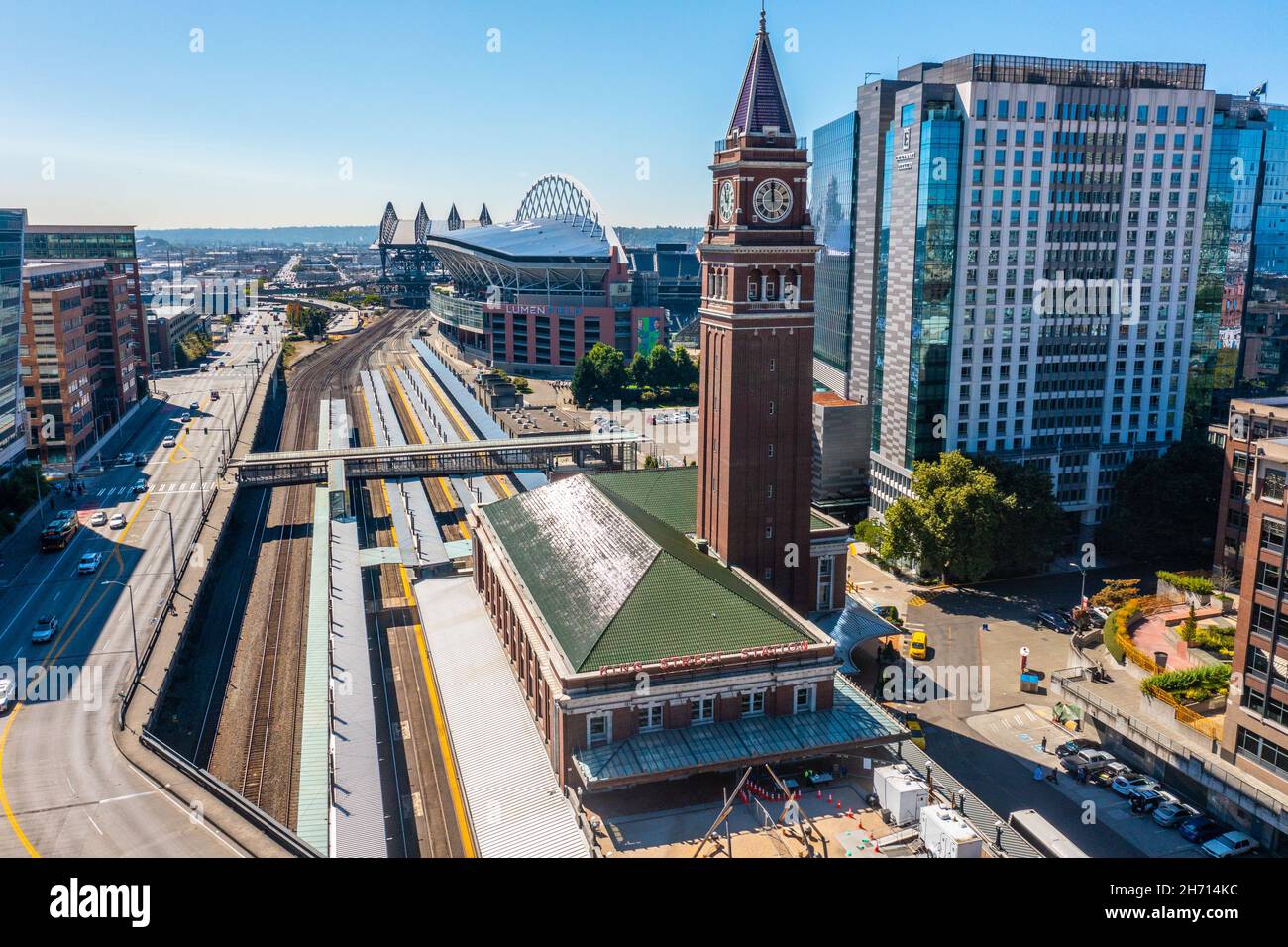 King Street Station, Seattle, Washington, Stati Uniti Foto Stock