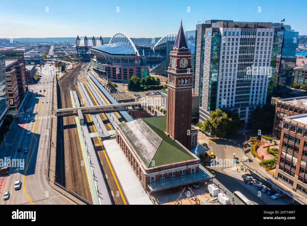 King Street Station, Seattle, Washington, Stati Uniti Foto Stock
