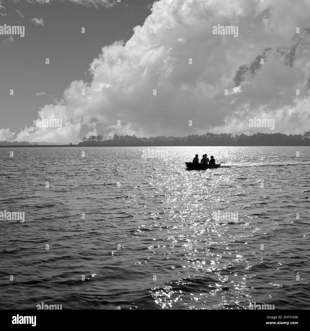 La gente gode di un giro in barca a Port Royal Sound a Beaufort South Carolina USA Foto Stock
