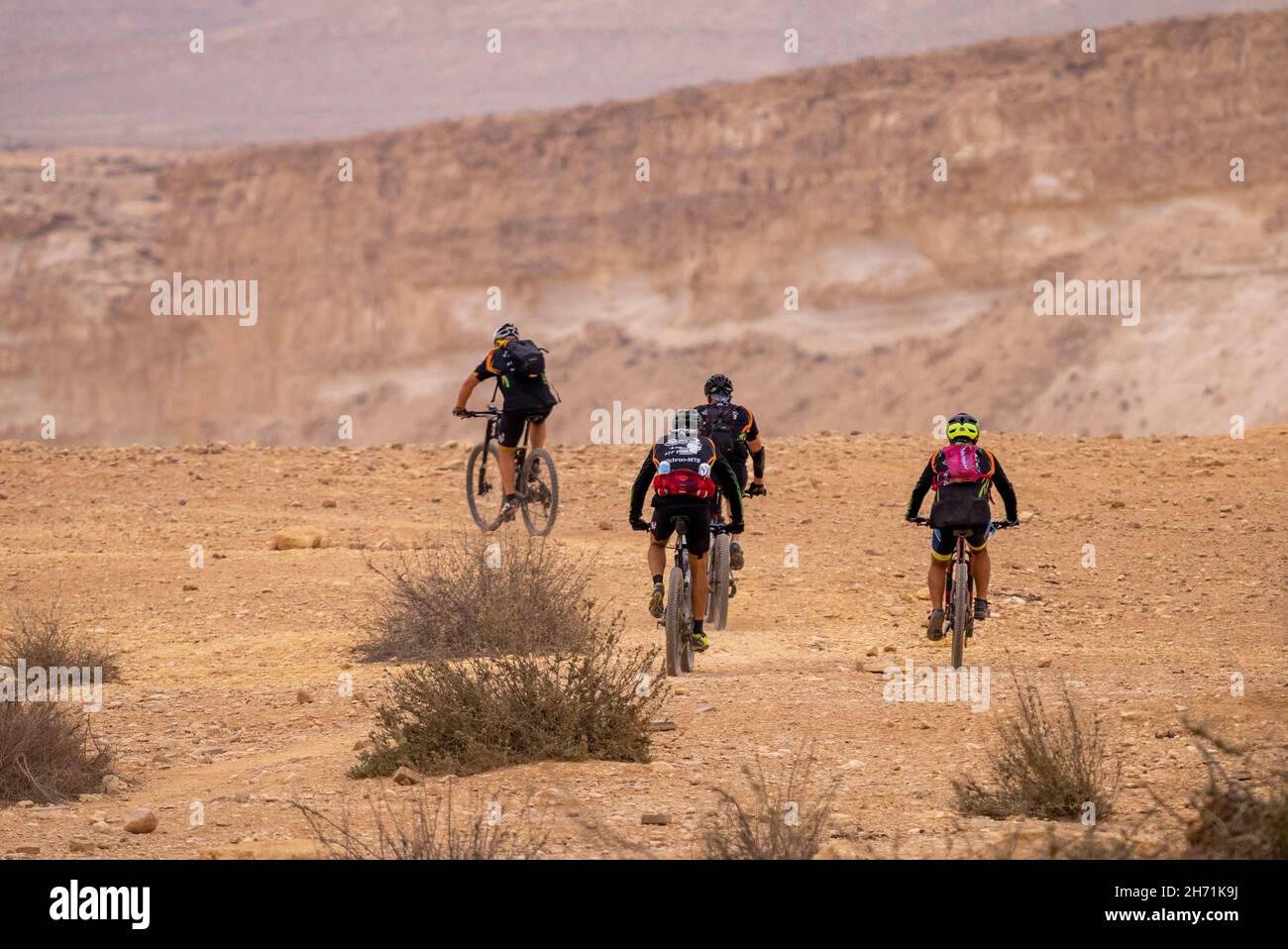 Bicicletta - Ciclismo nel deserto del Negev Foto Stock
