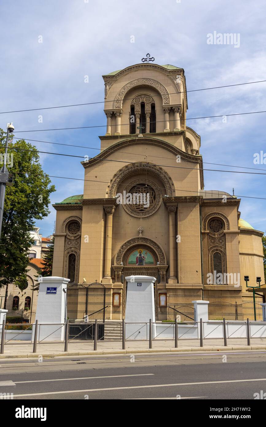 Belgrado, Serbia - 08 settembre 2021: Chiesa ortodossa di San Alessandro Nevsky a Belgrado, Serbia. Foto Stock