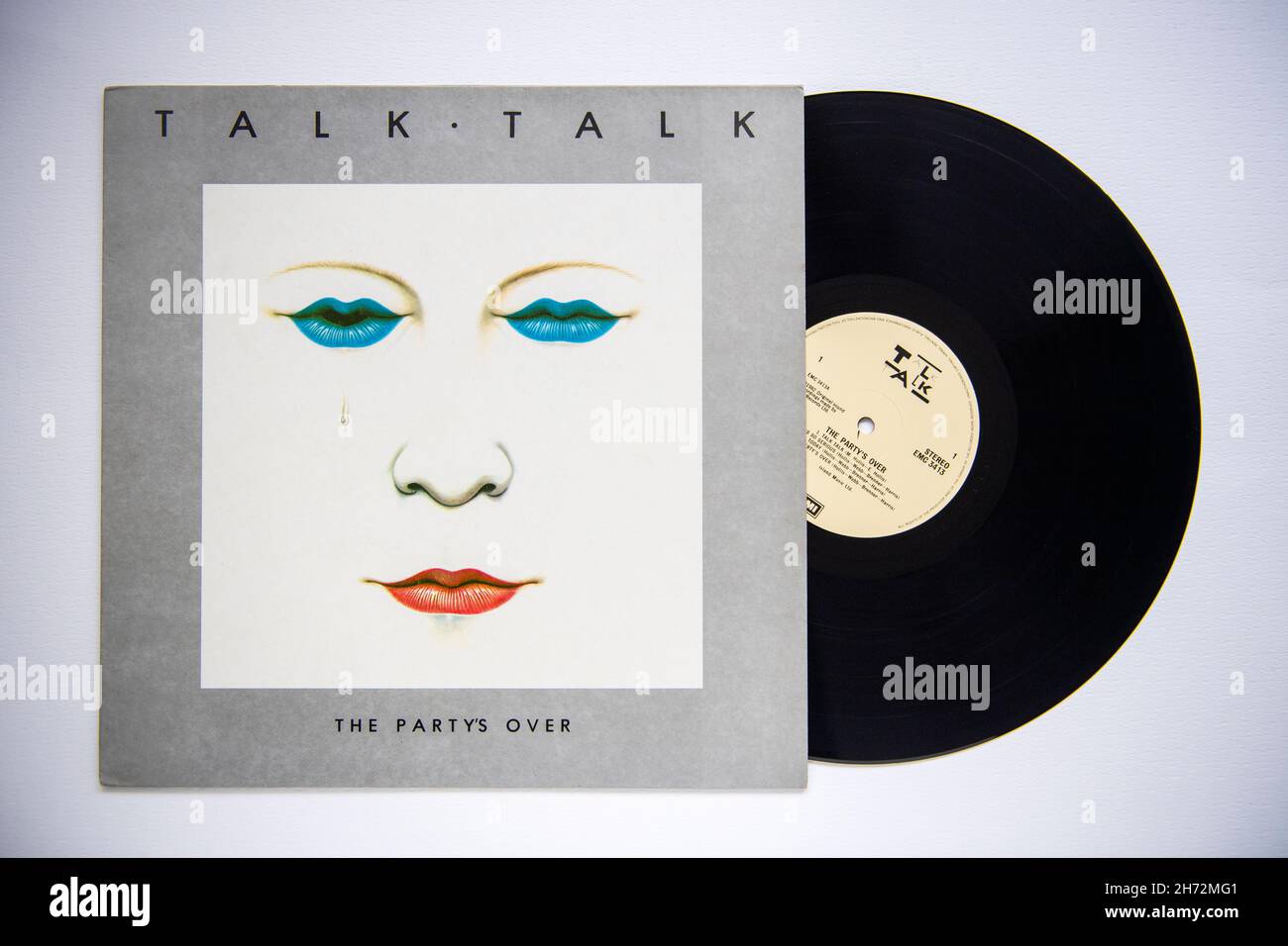 LP Cover and Vinyl of the Party's Over, l'album di debutto di Talk Talk, uscito nel 1982 Foto Stock