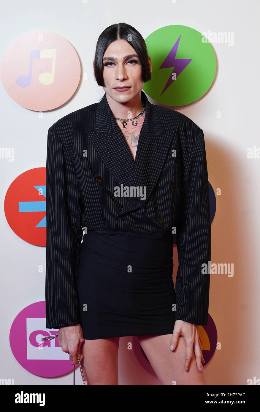 Kyle De'Volle arriva per i Gay Times Honors Awards alla rivista London a North Greenwich, Londra. Data foto: Venerdì 19 novembre 2021. Foto Stock