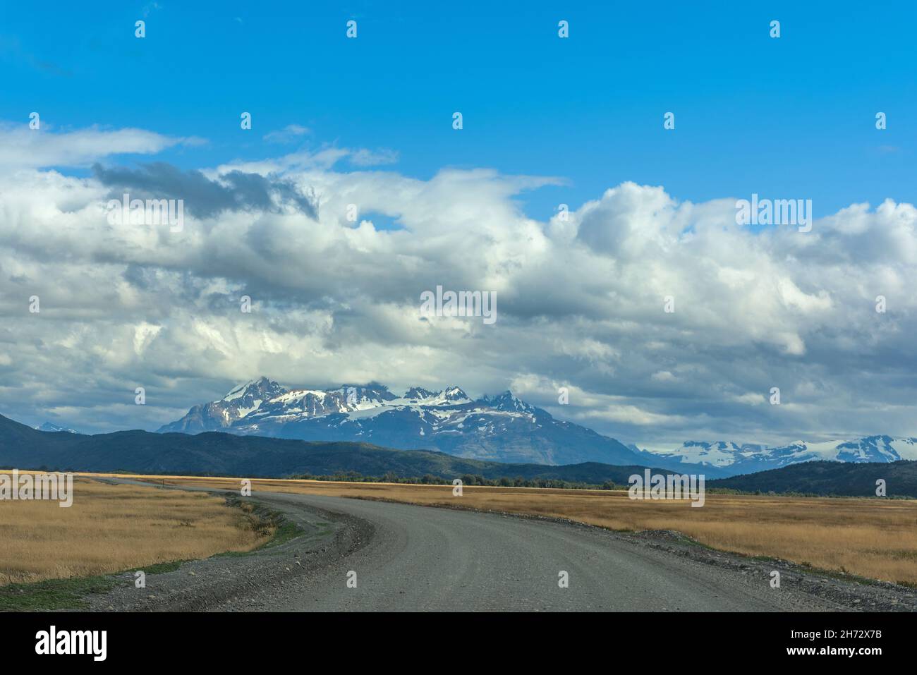 Paesaggio nel Parco Nazionale Torres del Paine, Cile Foto Stock