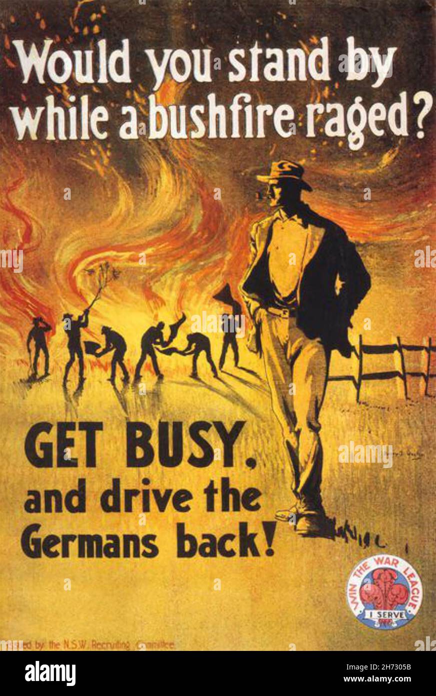 POSTER AUSTRALIANO DELLA PRIMA GUERRA MONDIALE Foto Stock