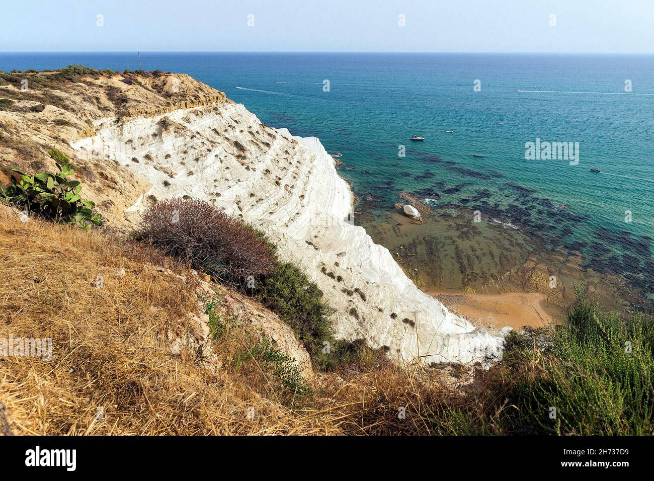 I paesaggi naturali della scala Turca (Scala dei Turchi) di Agrigento, Sicilia, Italia. Foto Stock