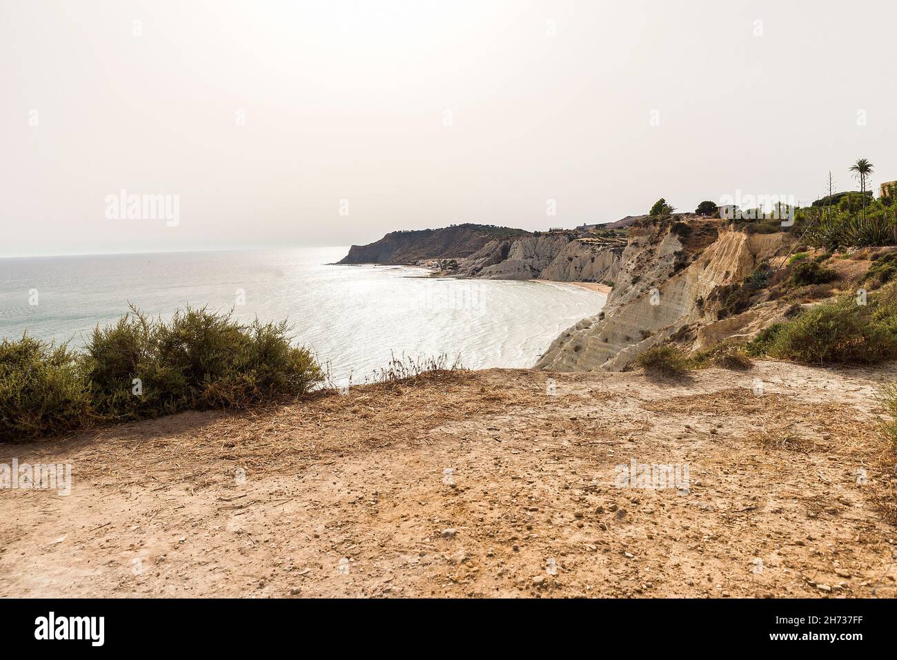 I paesaggi naturali della scala Turca (Scala dei Turchi) di Agrigento, Sicilia, Italia. Foto Stock
