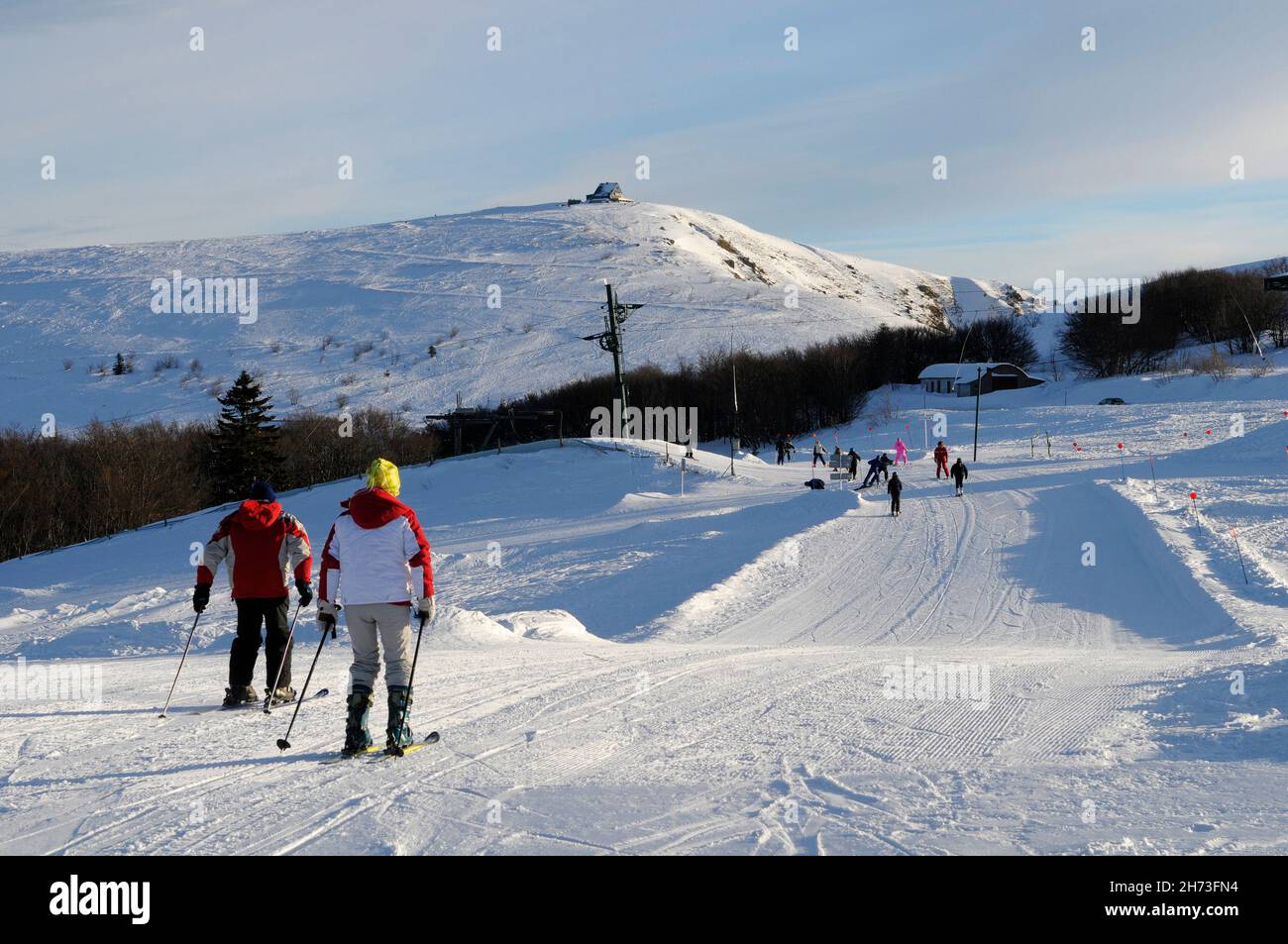 FRANCIA, VOSGI (88), PISTA DA SCI LA BRESSE E HOHNECK Foto Stock