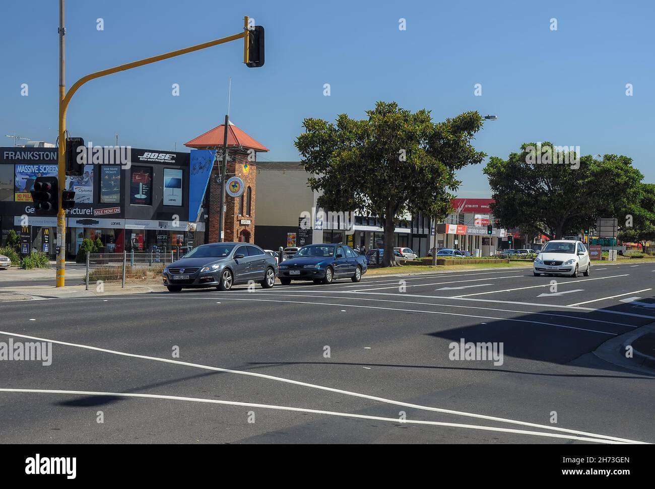 450 Nepean Highway Frankston, Victoria, Australia. Gennaio 23, 2014. Una calda giornata estiva a Frankston, sulla costa del Pacifico dell'Australia. Foto Stock