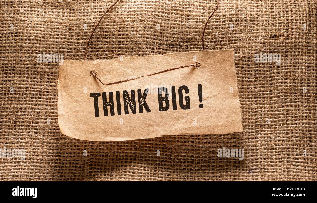 Parole con pensiero Big Business concetto idea Foto Stock