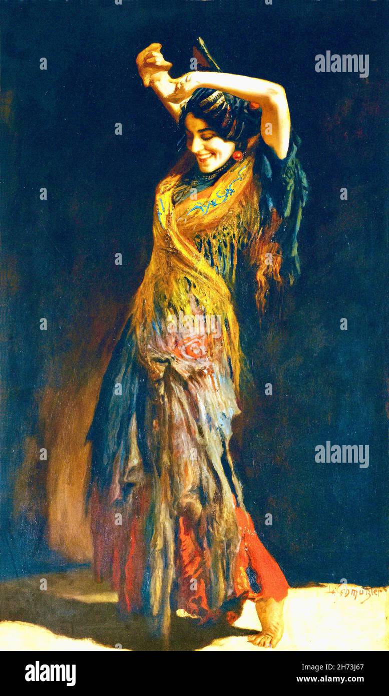Leopold Schmutzler opera dal titolo The Flamenco Dancer Foto Stock