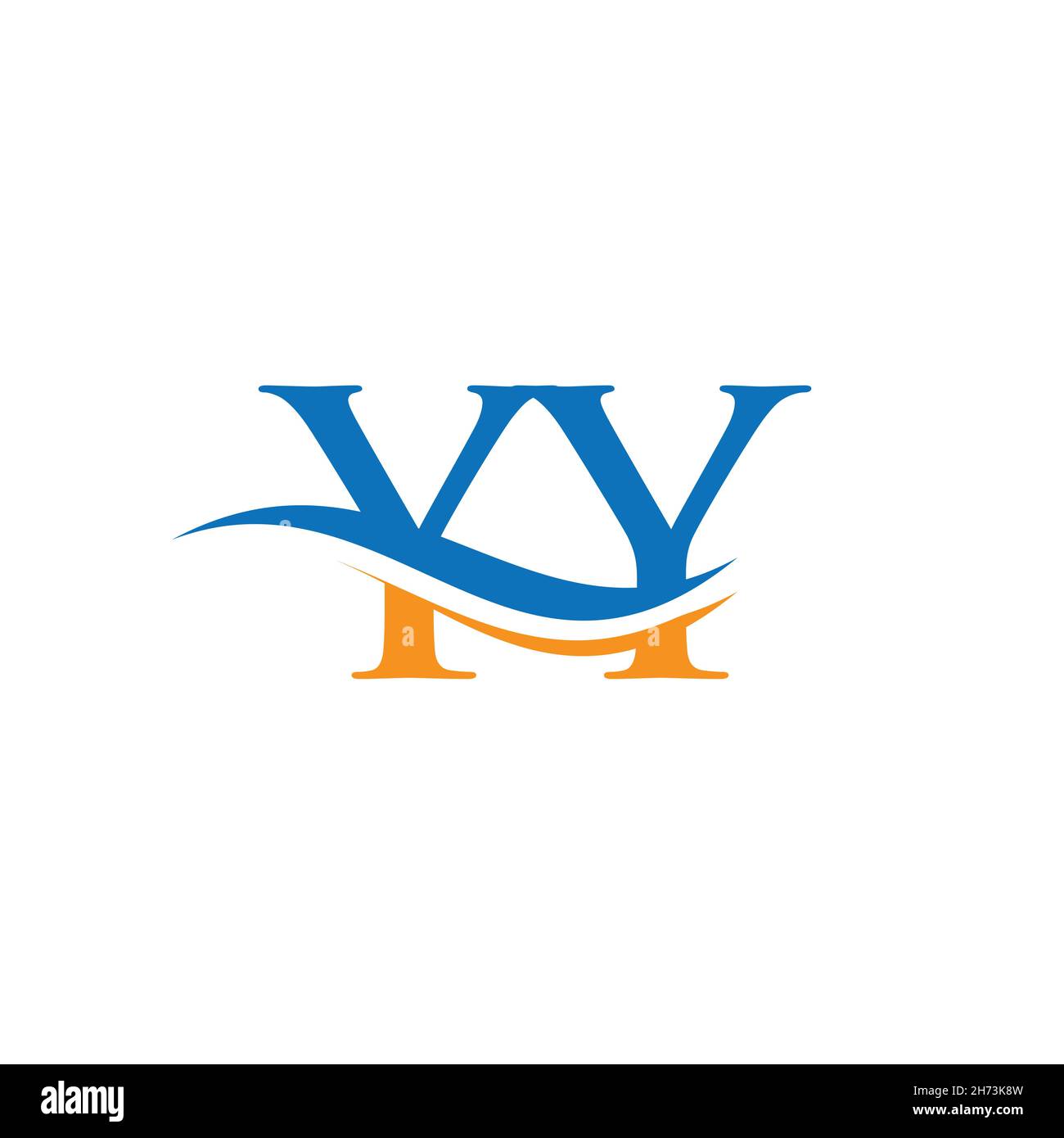 Disegno iniziale del logo YY con lettera collegata. Moderna lettera YY logo design vettore con moderno trendy Illustrazione Vettoriale