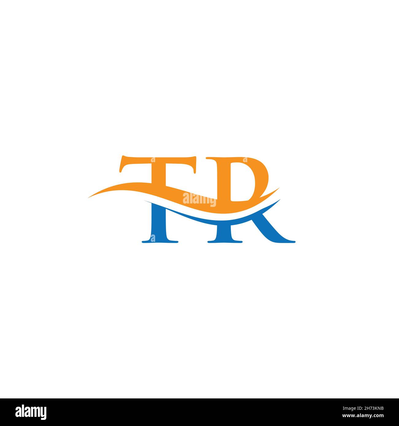 Logo TR. Design iniziale del logo con lettera TR. Illustrazione Vettoriale