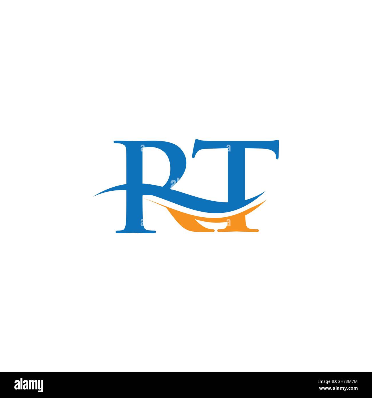 Modello vettoriale iniziale di disegno di marchio di RT letter business con minimal e moderno trendy. Logo RT letter Illustrazione Vettoriale